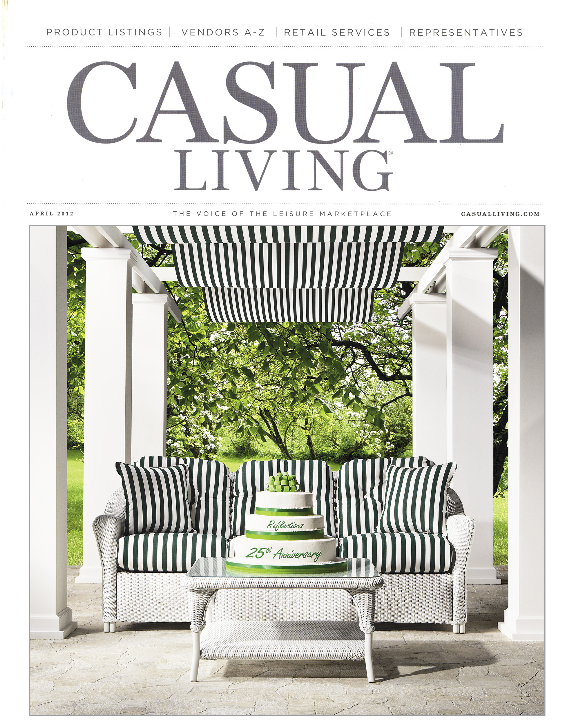 Outdoor furniture photographed for Casual Living Magazine Cover